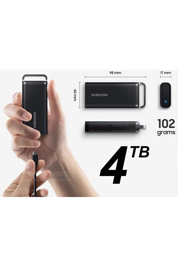Samsung T5 EVO 4TB MU-PH4T0S 460MBSn USB 3.2 External SSD Black