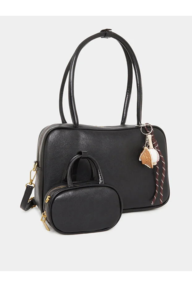 Styli Dual Handle Shoulder Bag with Drop Charm