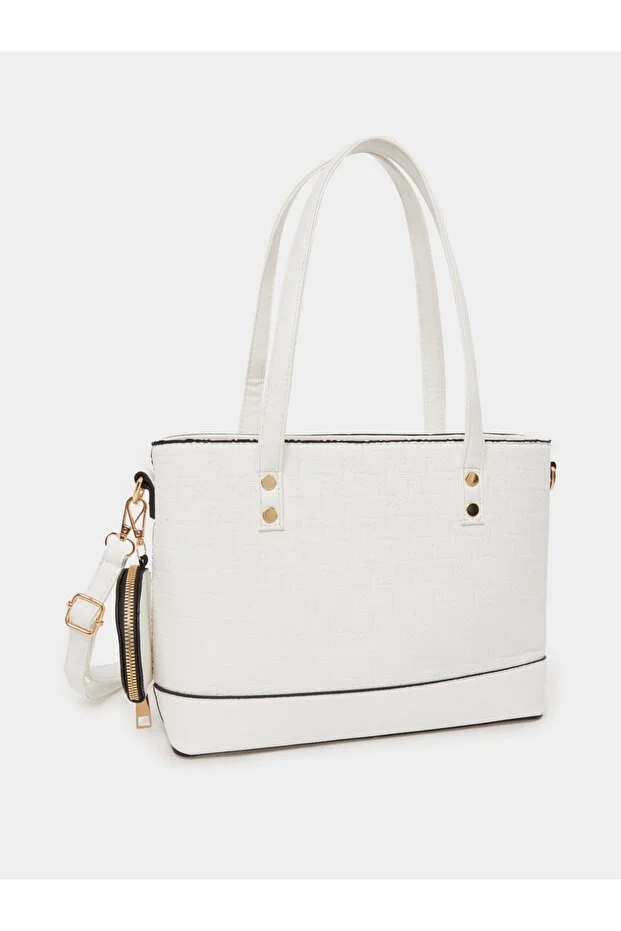 Styli Textured Tote Bag with Coin Pouch
