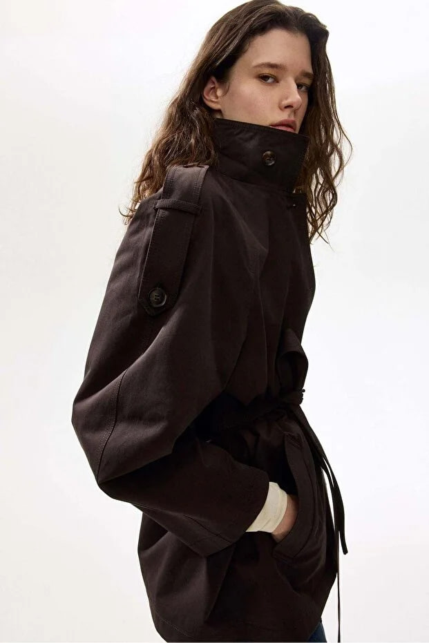 H&M Belted twill coat