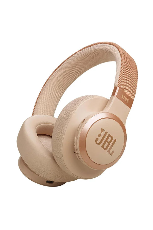 JBL Live 770Bt - Sand Beige Wireless Headphone, Adaptive Noise Canceling, Headset-Jb