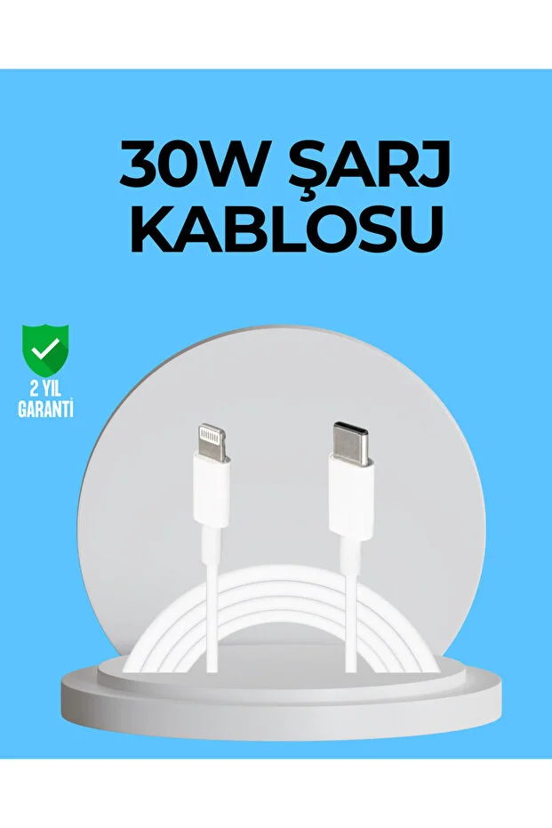 Beta Moda Hub Durable Tpe Lightning Cable – 30W Fast Charging and Data Transfer