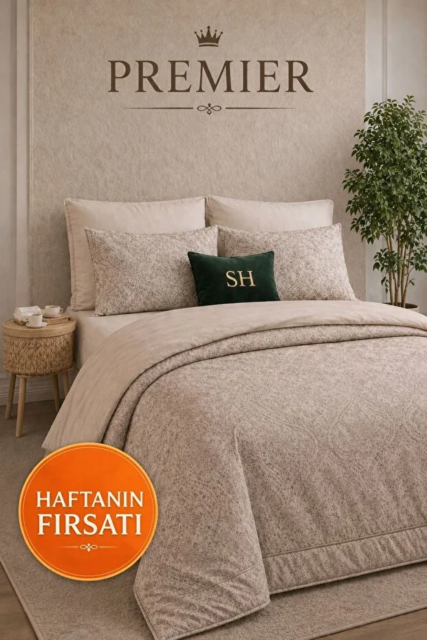 Sheri Home Lateks Double Duvet Cover Set (Duvet Cover + 2 Pillowcases) Modelarmüll886567