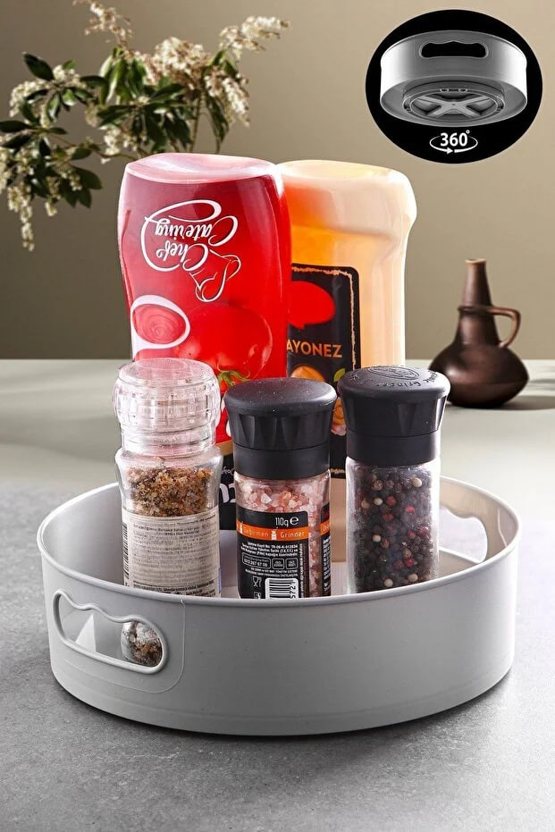Kitchen Life 360 Degree Rotating Bathroom & Refrigerator Organizer Tray