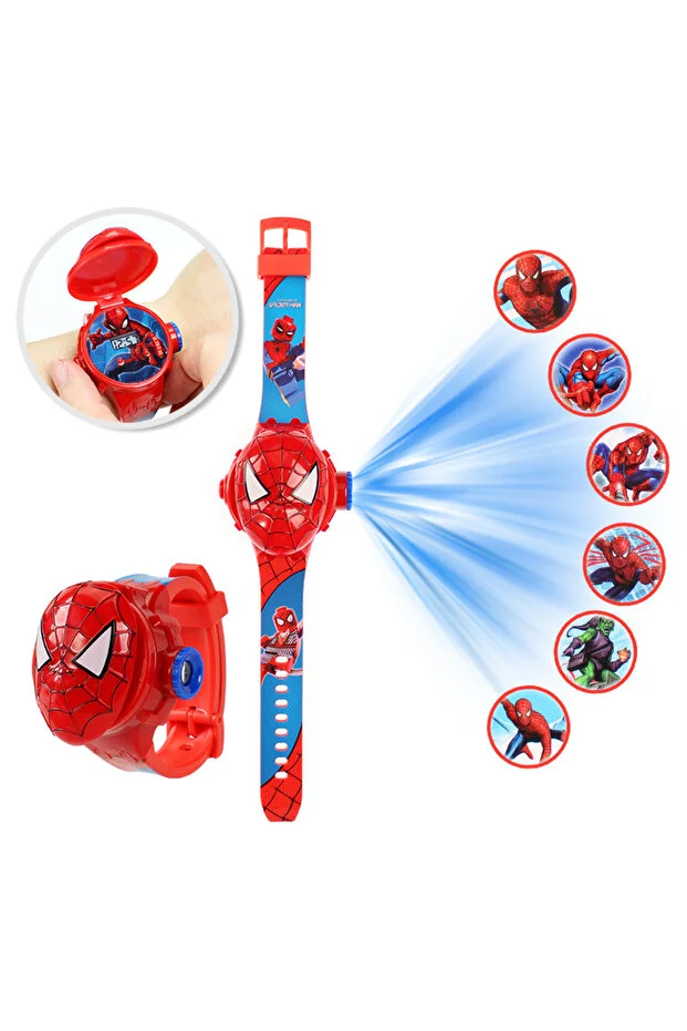 Choice NTY-ZZX 2025 New 3D Projection Spiderman Children Watches for Kids Frozen Elsa Girls Digital Clock S