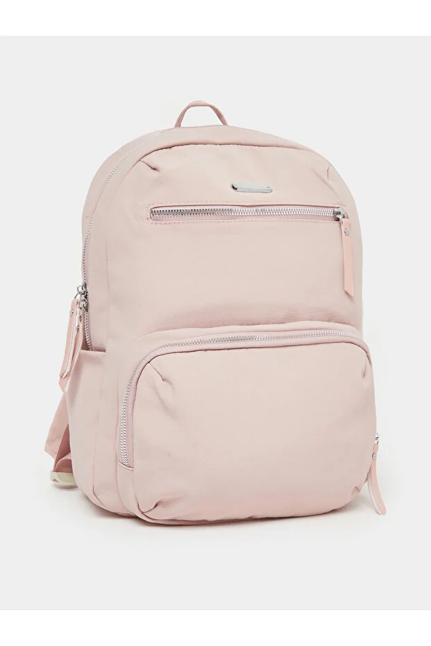 Styli Women Pink Front Zipped Backpack