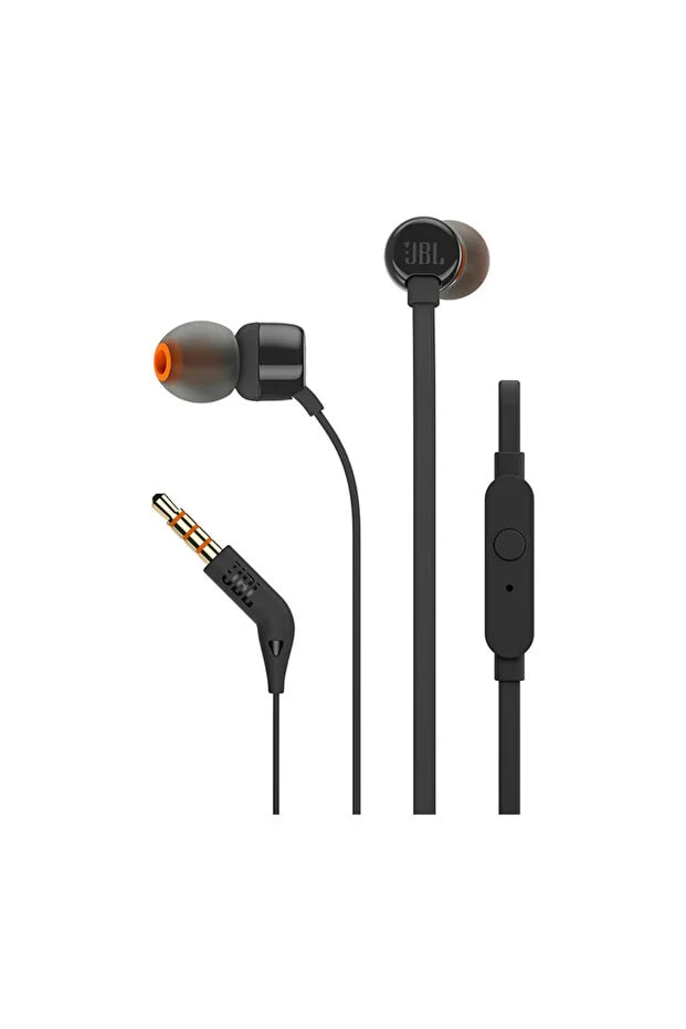 JBL T160 In-Ear Headphones with Microphone (Black)