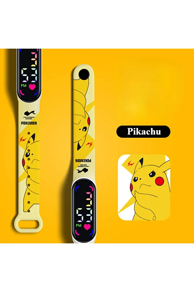 Choice 01 Pokemon Watch Pikachu Gengar, LED Digital Waterproof Watch for Kids, Electronic Wristwatch Boys G