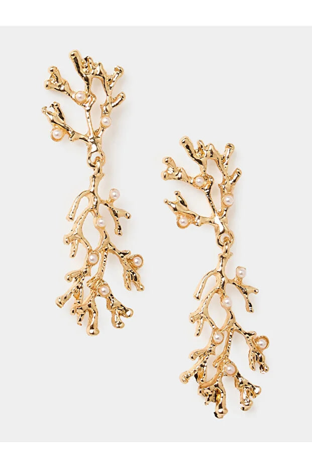 Styli Coral Branch Dangle Earrings