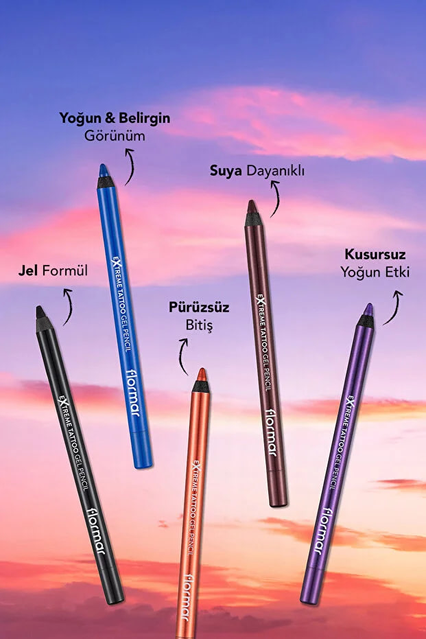 Watsons Flormar Waterproof Gel Eyeliner (BLACK) - Extreme Tattoo Gel Pencil - 006 Onyx - 8682536028882
