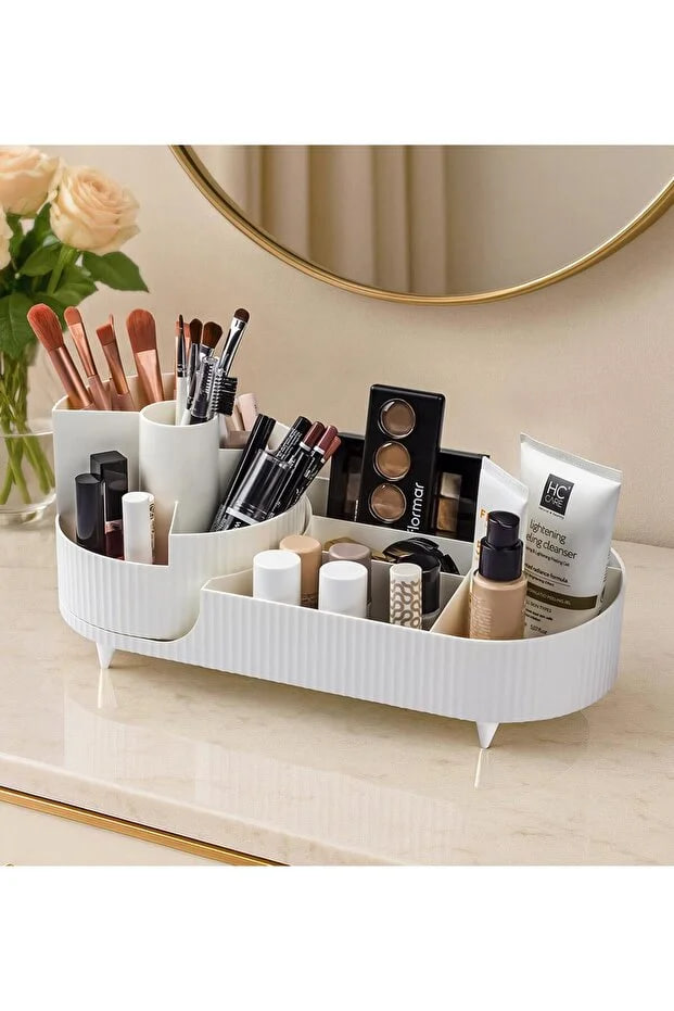 Kitchen Life 360 ° Rotatable Maxi Makeup Organizer Beige